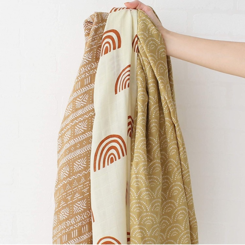 LifeTree 3-Pack Baby Swaddle Blankets